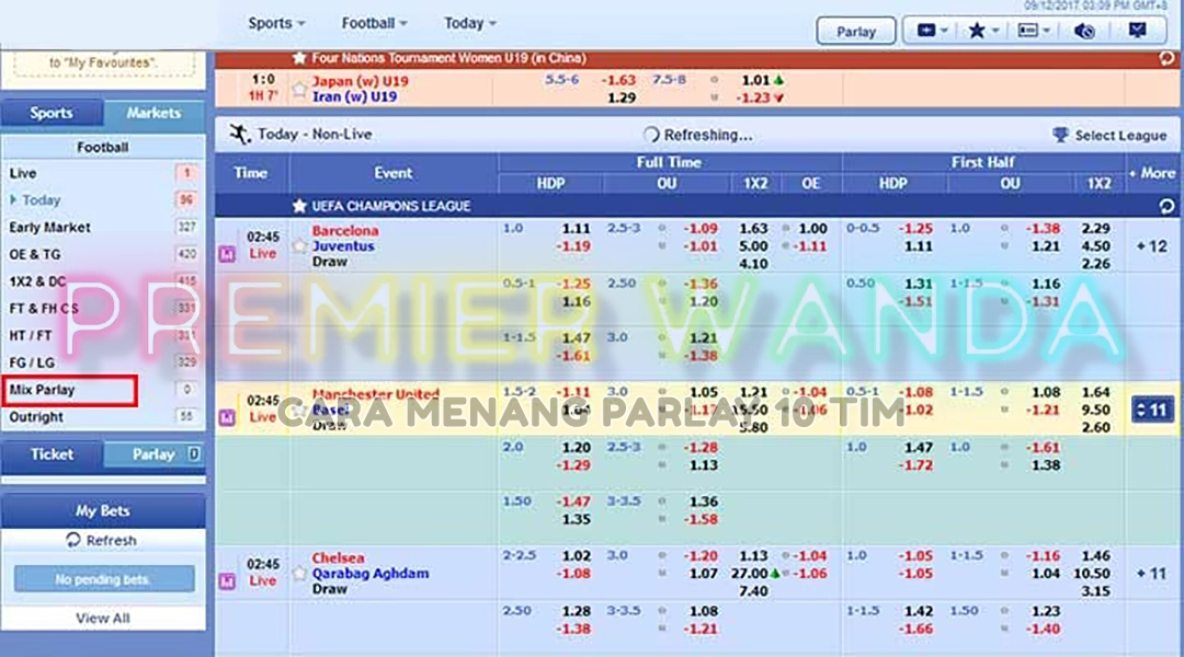 cara menang parlay 10 tim